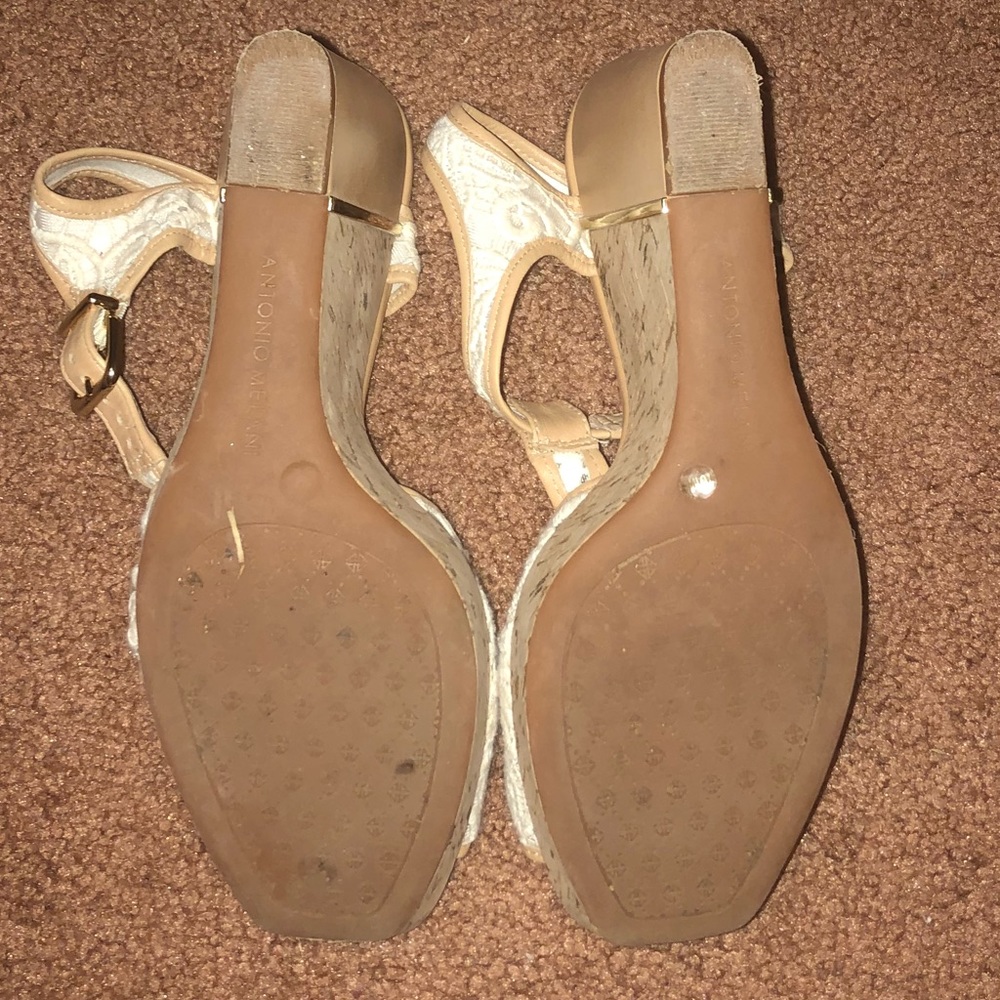 Antonio Melani Lace & Cream Wedges - Picture 5 of 5